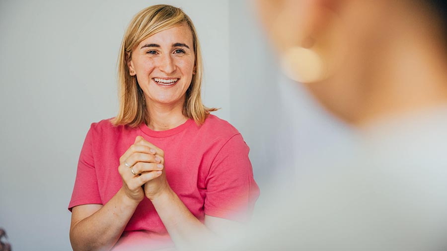 Gesprächssituation während der Therapie