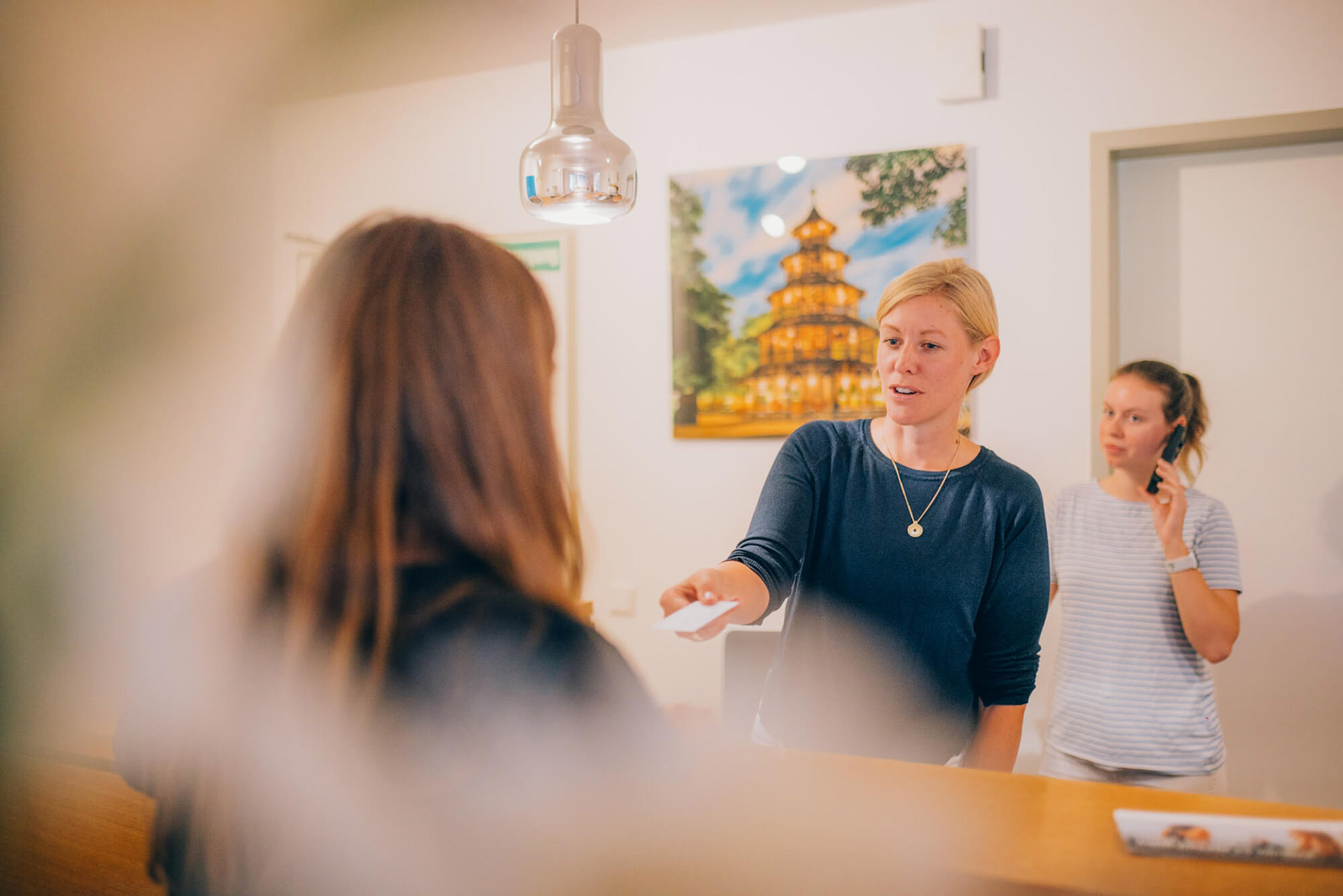 Anmeldung am Praxis Empfang