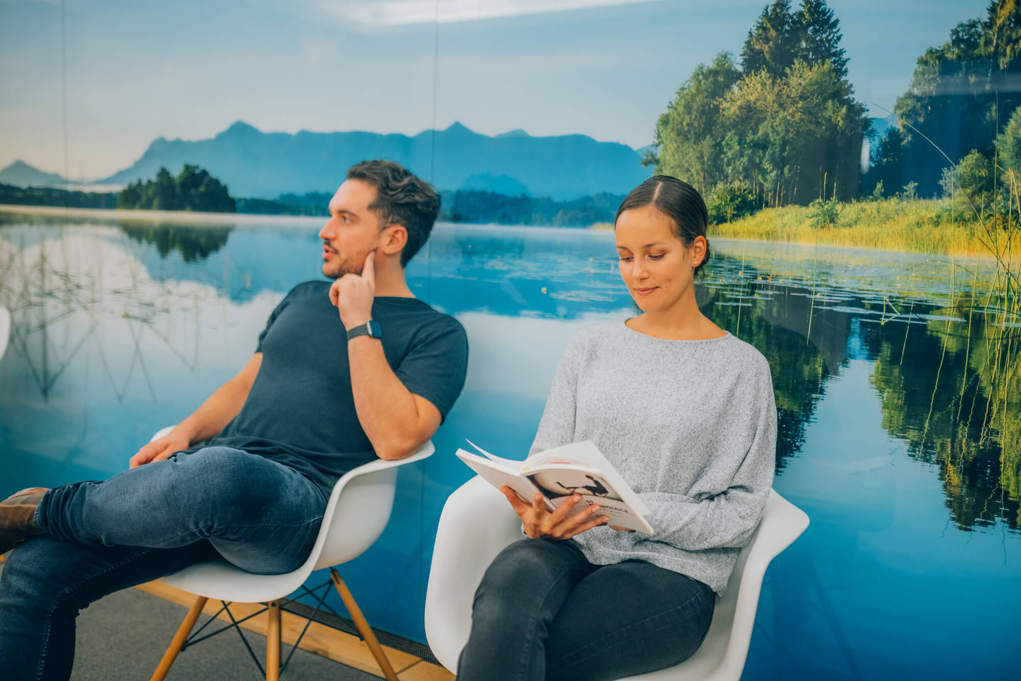 Patienten im Wartebereich