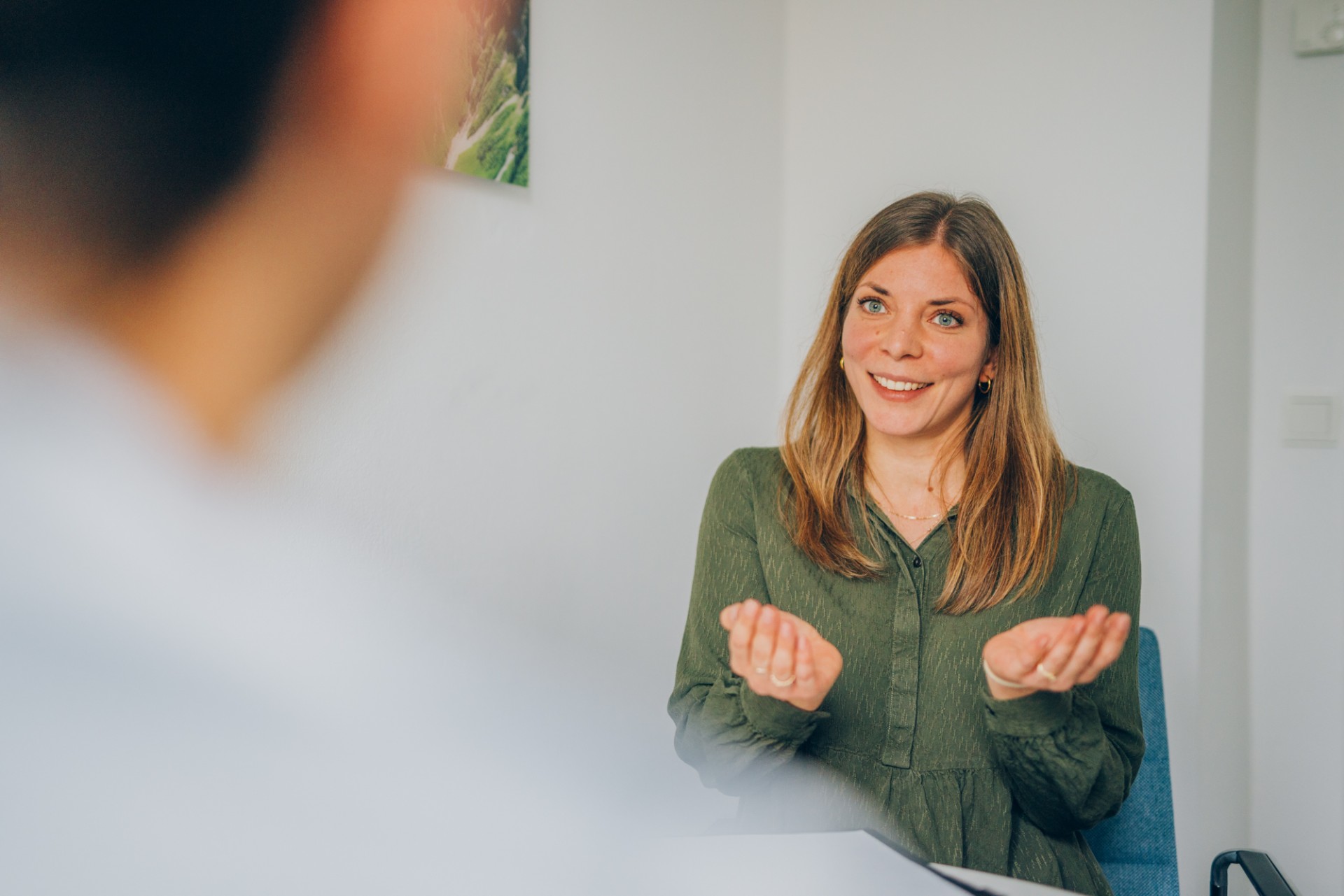 Psychotherapeutiches Gespräch zwischen Patientin und Therapeutin